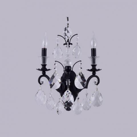 Бра Crystal Lux MAGNIFICO AP2 BLACK/TRANSPARENT