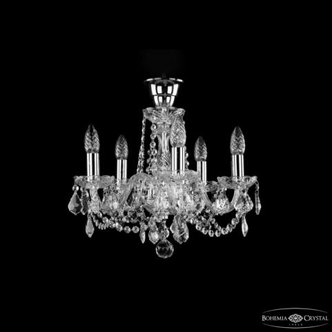 Люстра Bohemia Ivele Crystal 1402/5/141 Ni Leafs Tube