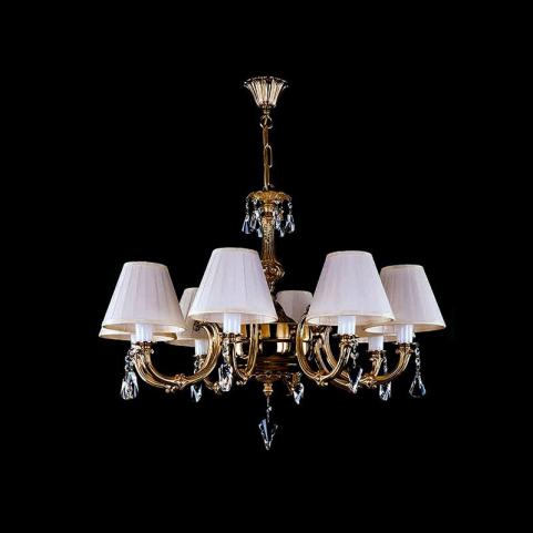 Люстра Art Glass DAISY VIII. BRASS ANTIQUE CE + CH 041