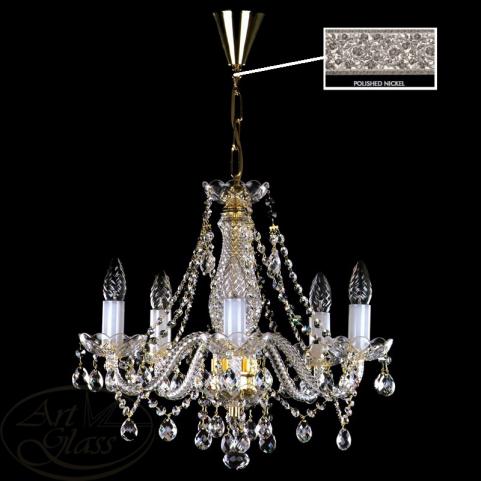 Люстра Art Glass MAGDA V. FULL CUT NICKEL CE