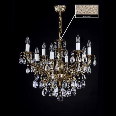 Люстра Art Glass ETELA VIII. WHITE GOLD CE