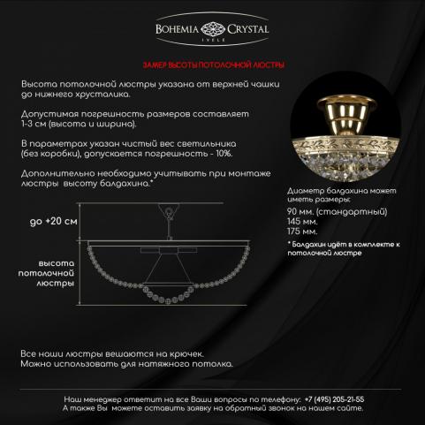 Люстра Bohemia Ivele Crystal  19271/H2/100IV G