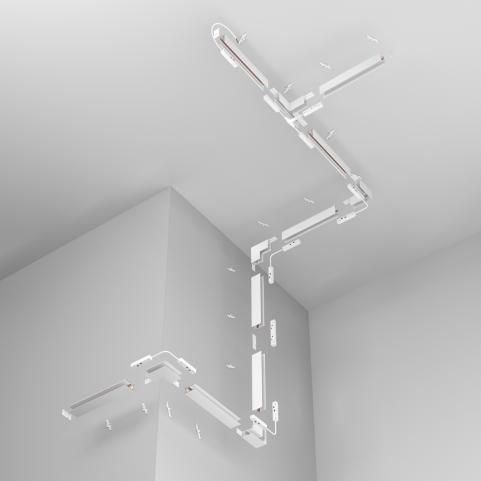 Шинопровод Maytoni Exility TRX034-411W, магнитный накладной/подвесной, белый 1м