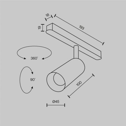 Трековый светильник Maytoni Technical Exility 4000K  Focus LED TR032-2-5W4K-M-BW