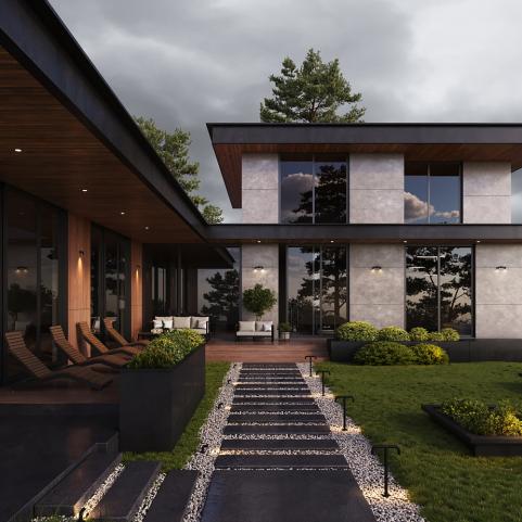 Уличный фонарь Maytoni Outdoor Sleek  O477FL-L4GF3K