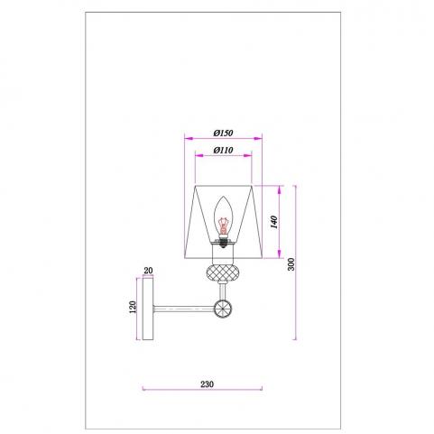 Бра Arte Lamp Brocca A4093AP-1AB
