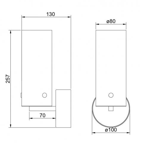 Бра Arte Lamp Lanterna A3606AP-8BK