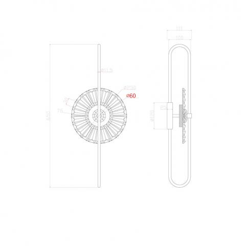 Бра Arte Lamp Almaaz A2563AP-1PB