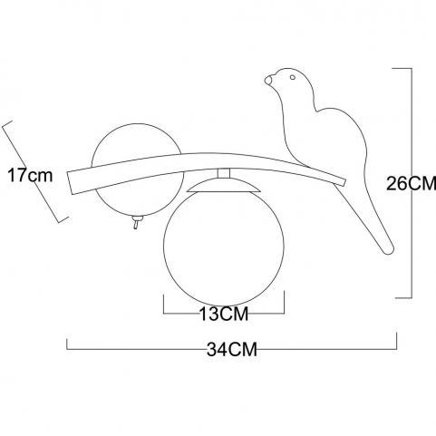 Бра Arte Lamp Eltanin  A3422AP-1GO