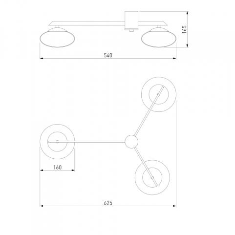 Люстра Eurosvet Opaline 70220/3 черный