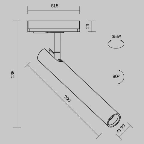 Трековый светильник Maytoni 3000K Focus T TR141-1-6W3K-M-BS