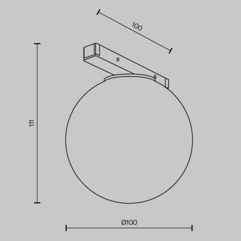 Трековый светильник Maytoni Technical Basity  Luna TR177-1-5WTW-B