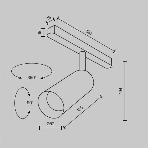 Трековый светильник Maytoni Technical Exility 4000K  Focus LED TR032-2-12W4K-M-BBS