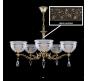 Люстра Art Glass SAFFIRA V. BRASS ANTIQUE CE